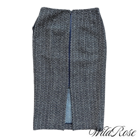 RM ROLAND MOURET Gray Tweed Wool Pencil Skirt SZ 8 - Picture 7 of 14